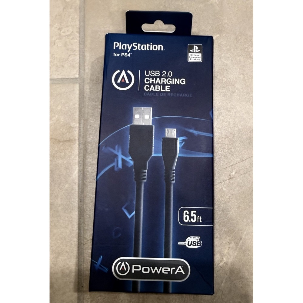 PowerA USB Charging Cable for Playstation 4 NEW & Sealed!
